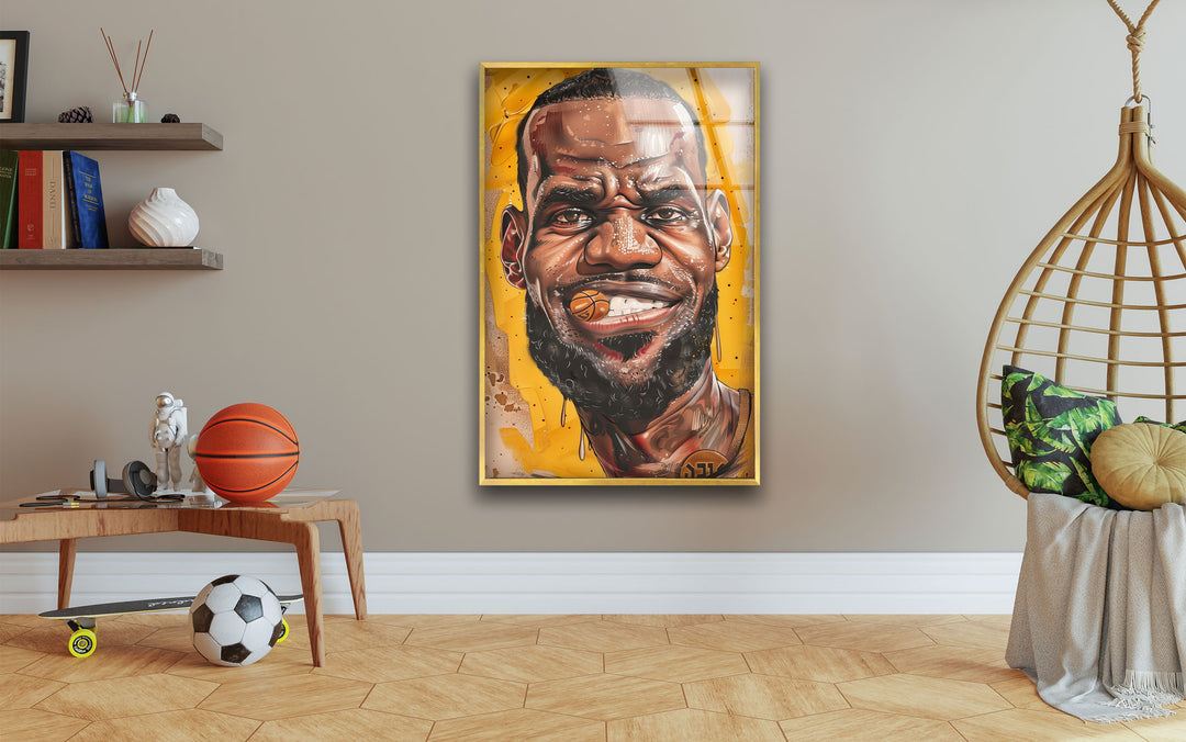 Lebron James Photo on Glass Home Decor