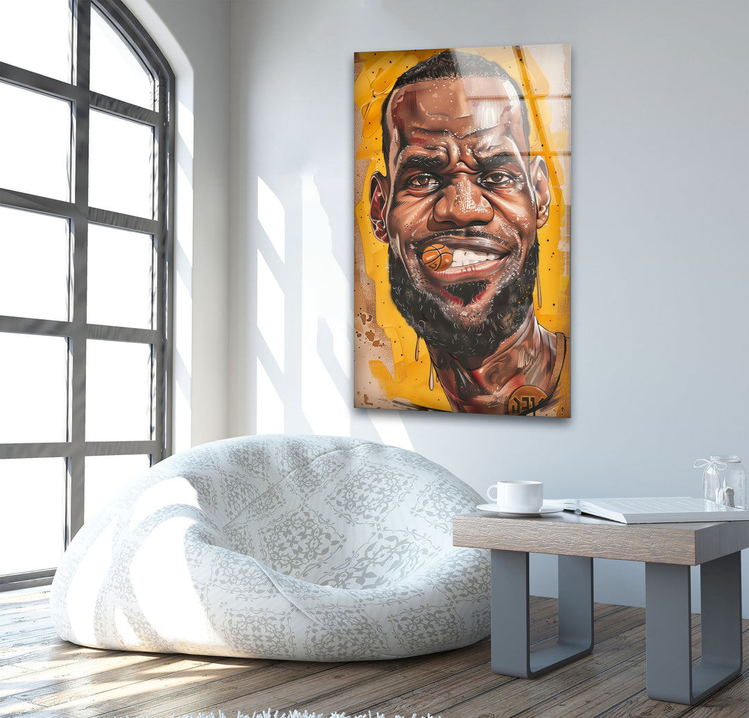 Lebron James Custom Picture on Glass | Elegant Wall Art