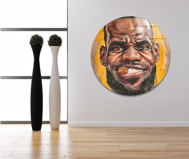 Lebron James Glass Wall Pictures