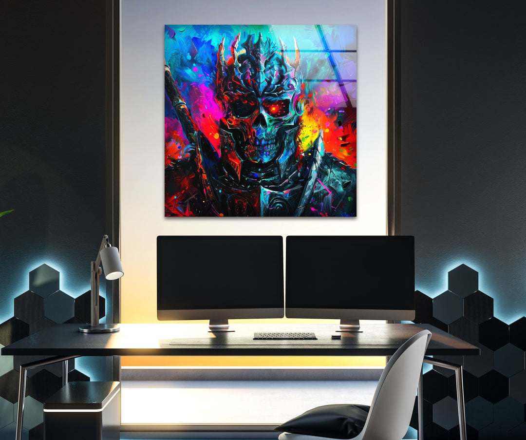 Lich King Glass Wall Art