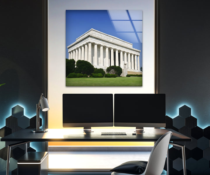 Lincoln Memorial Glass Wall Art - Classic Architectural Landmark