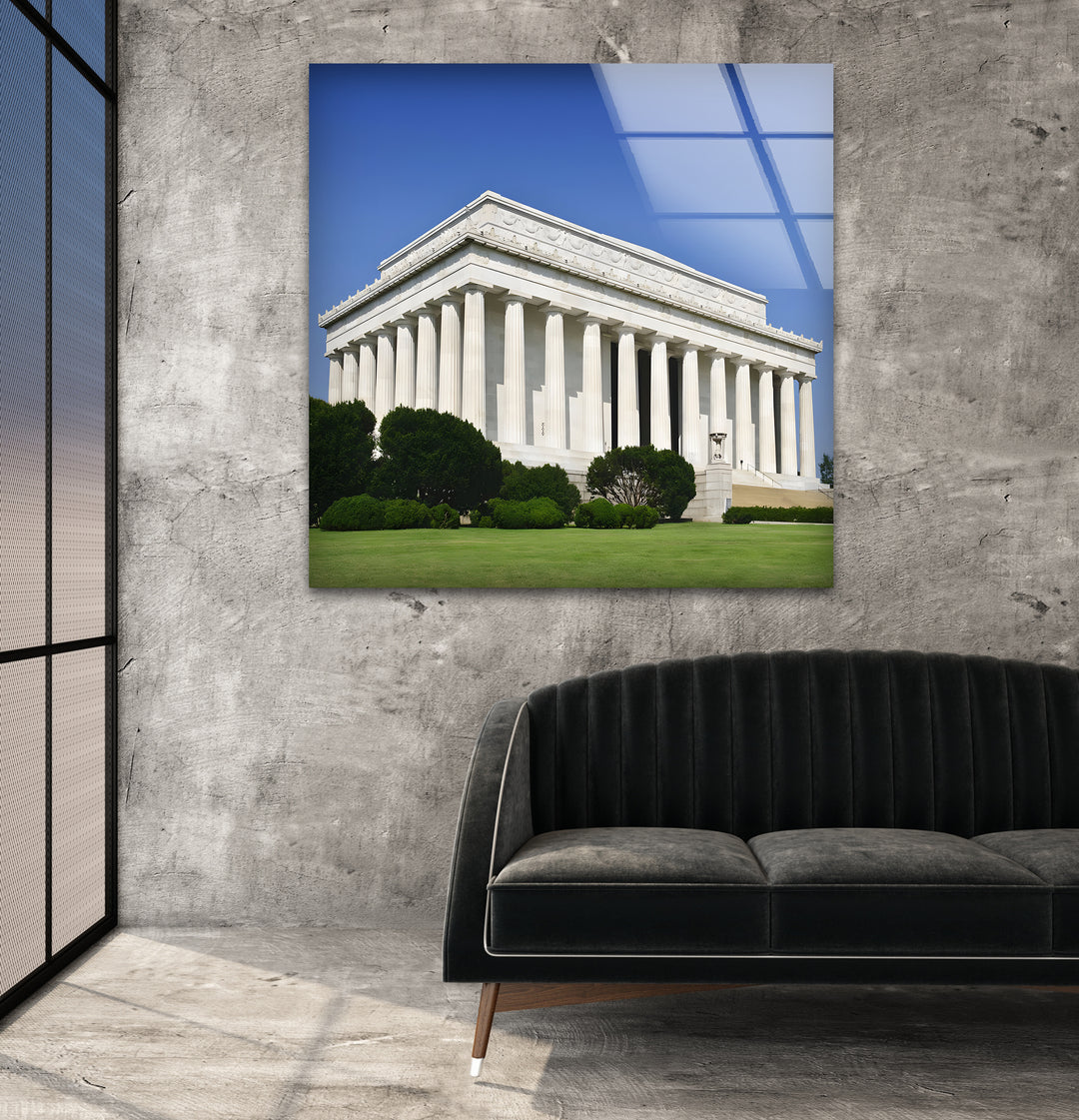 Lincoln Memorial Glass Wall Art - Classic Architectural Landmark