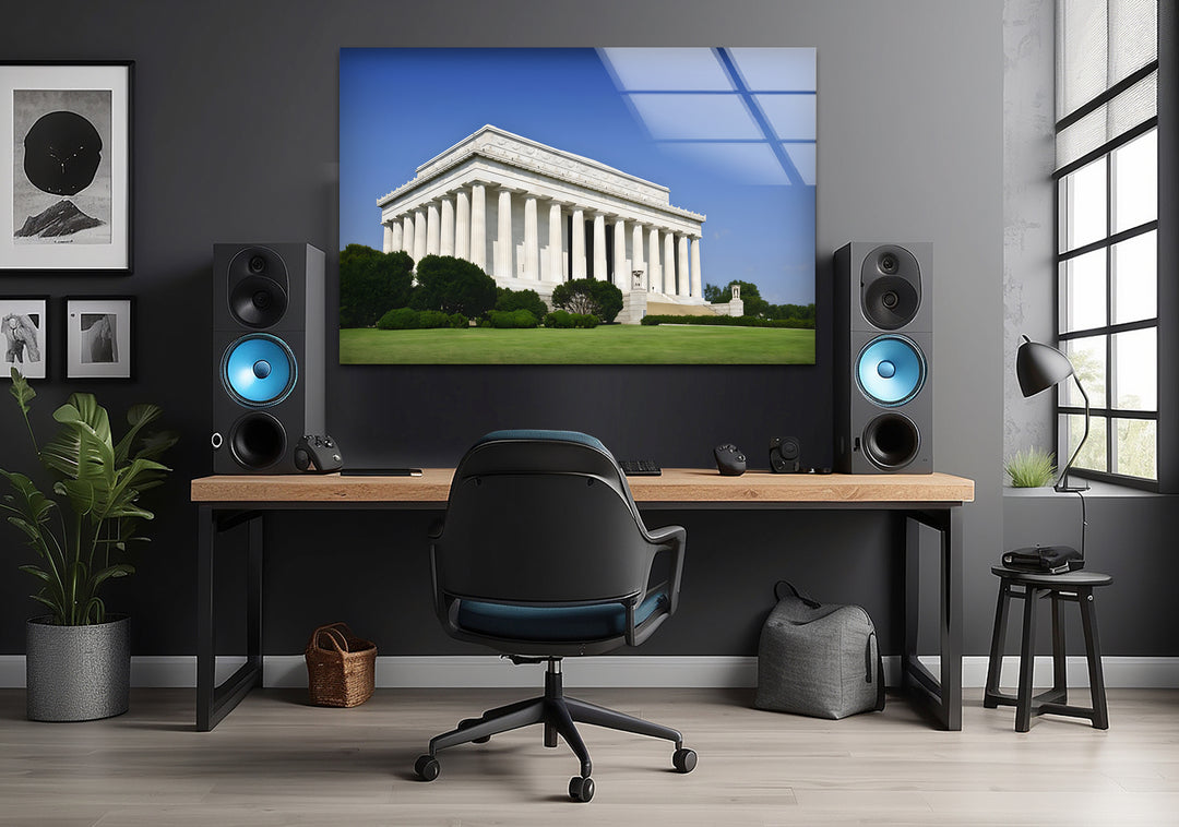 Lincoln Memorial Glass Wall Art - Classic Architectural Landmark