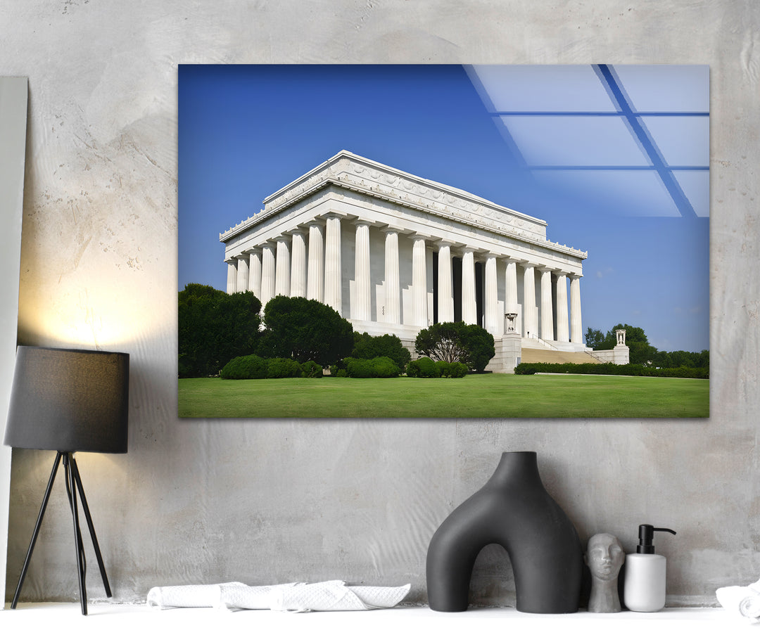 Lincoln Memorial Glass Wall Art - Classic Architectural Landmark