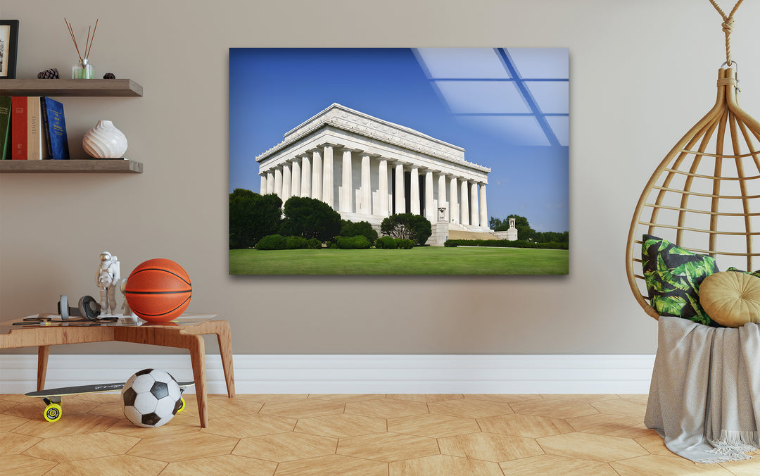 Lincoln Memorial Glass Wall Art - Classic Architectural Landmark