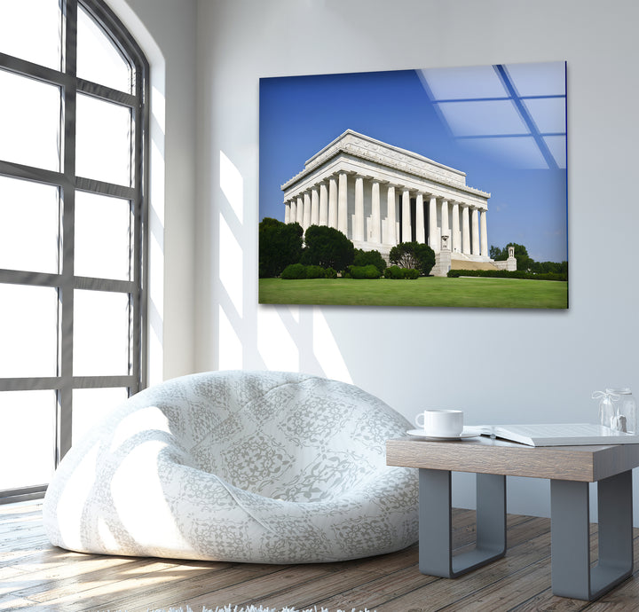 Lincoln Memorial Glass Wall Art - Classic Architectural Landmark