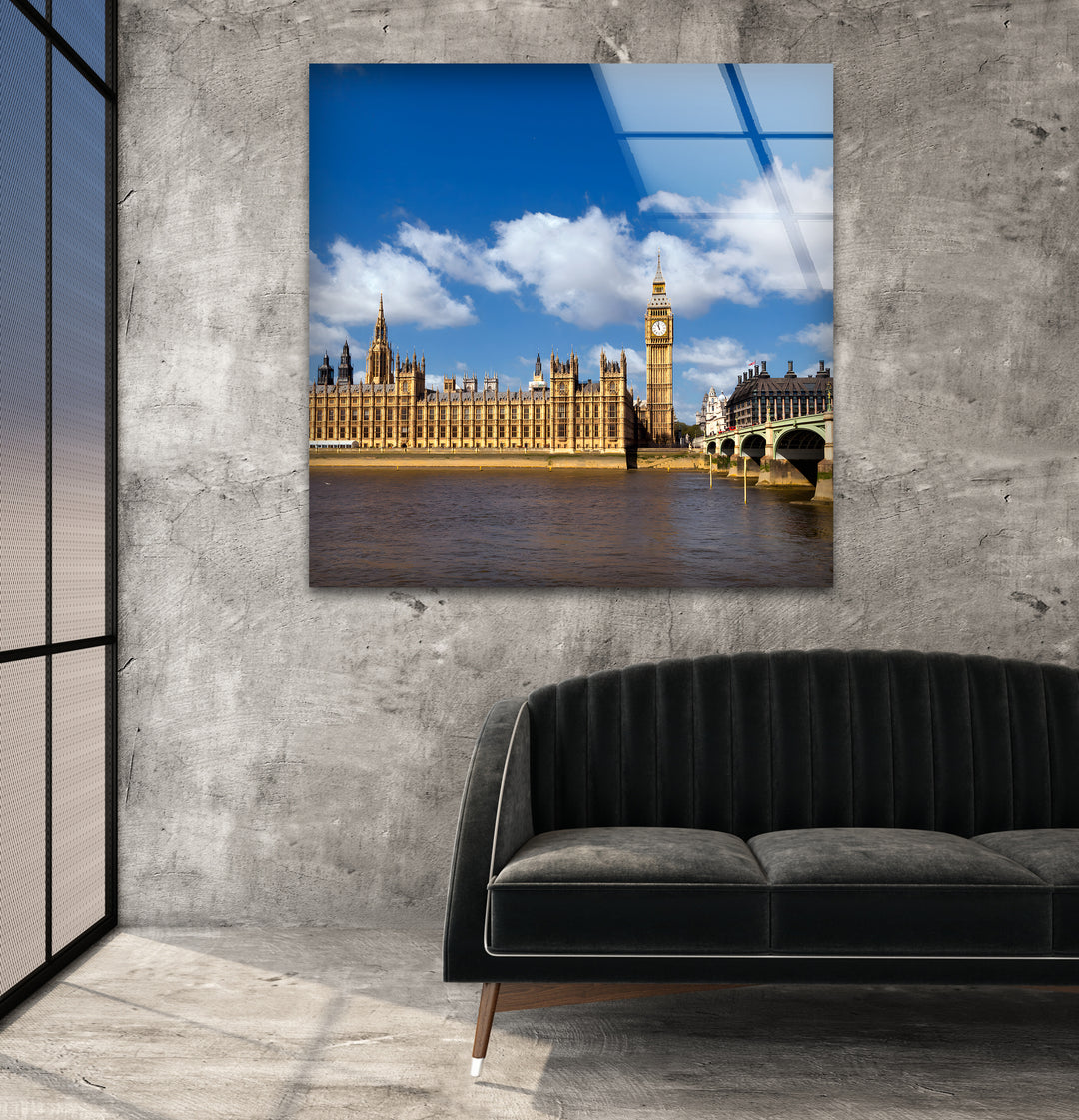 Big Ben & Westminster Glass Wall Art - Iconic London Landmark