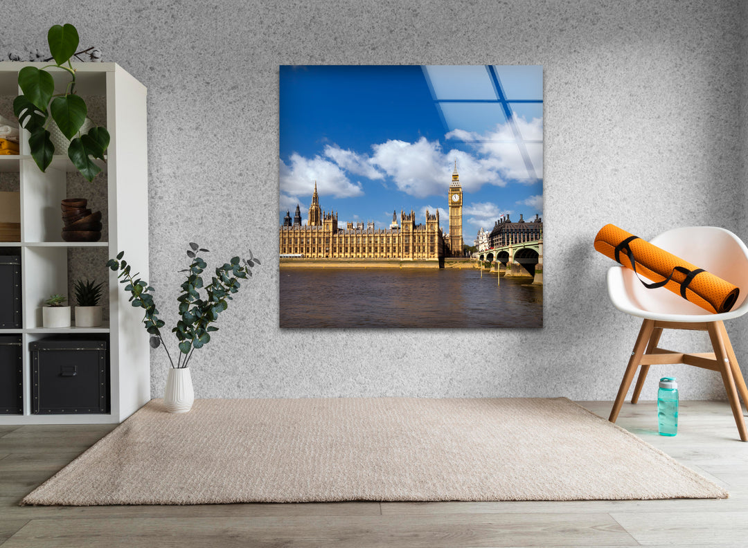 Big Ben & Westminster Glass Wall Art - Iconic London Landmark