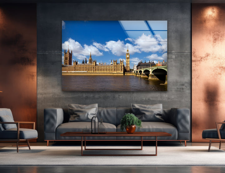 Big Ben & Westminster Glass Wall Art - Iconic London Landmark