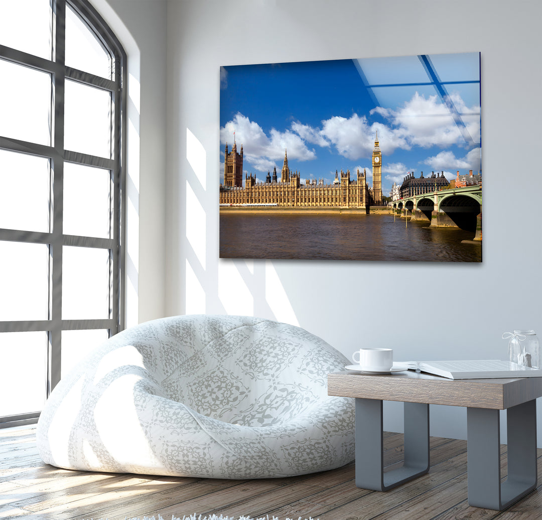 Big Ben & Westminster Glass Wall Art - Iconic London Landmark