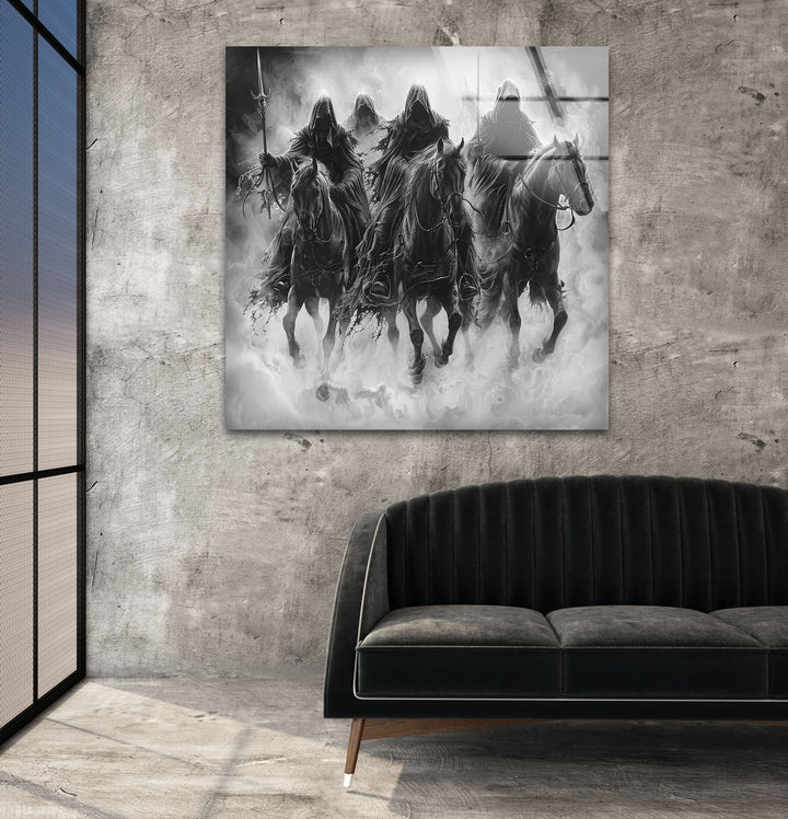 Lord of the Rings Nazguls Glass Wall Art custom glass photo prints, large glass prints
