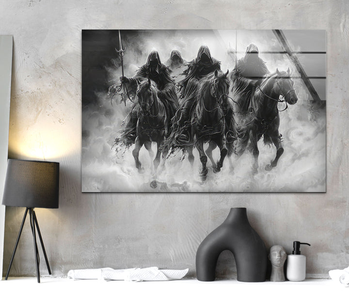 Lord of the Rings Nazguls Glass Wall Art glass art painting, glass art for the Wall
