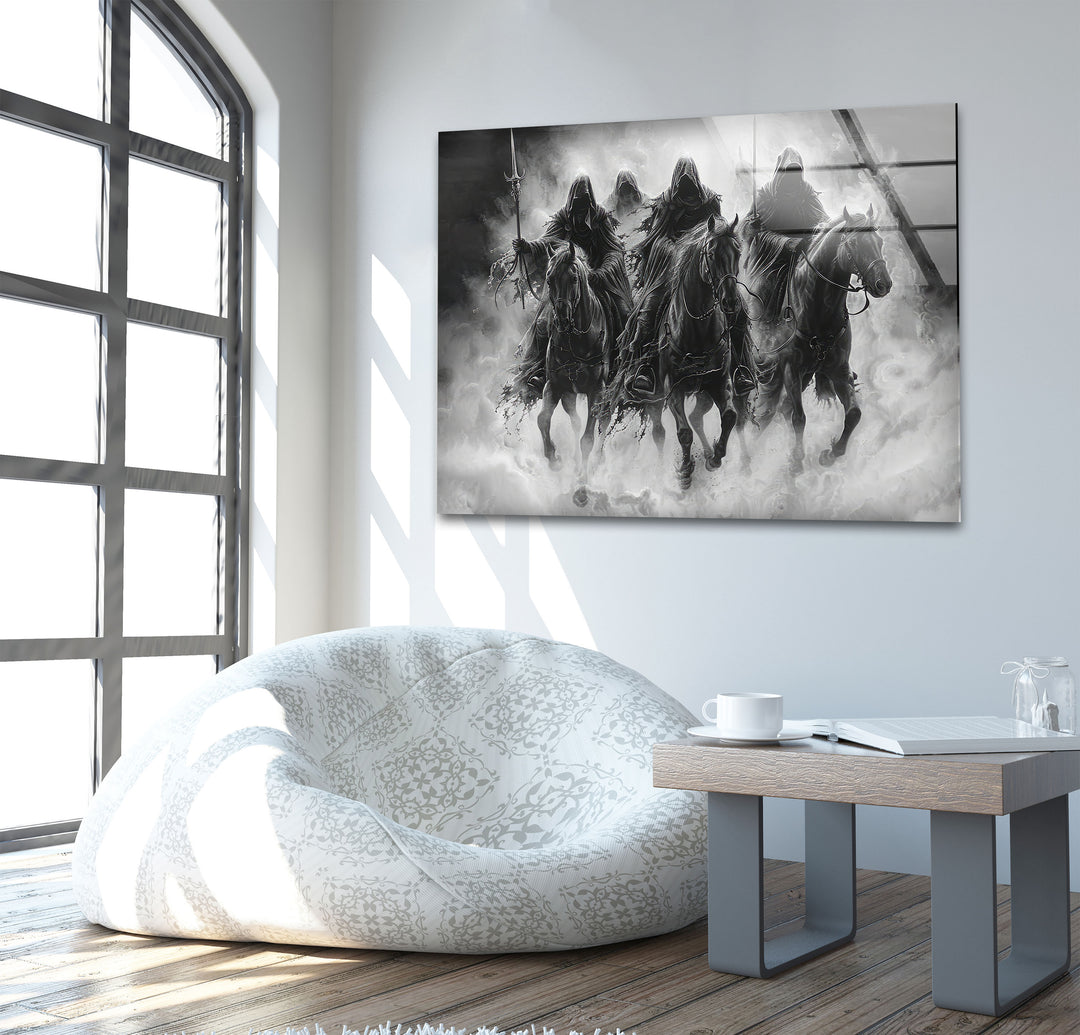 Lord of the Rings Nazguls Glass Wall Art print picture on glass, Tempered Glass Wall Art
