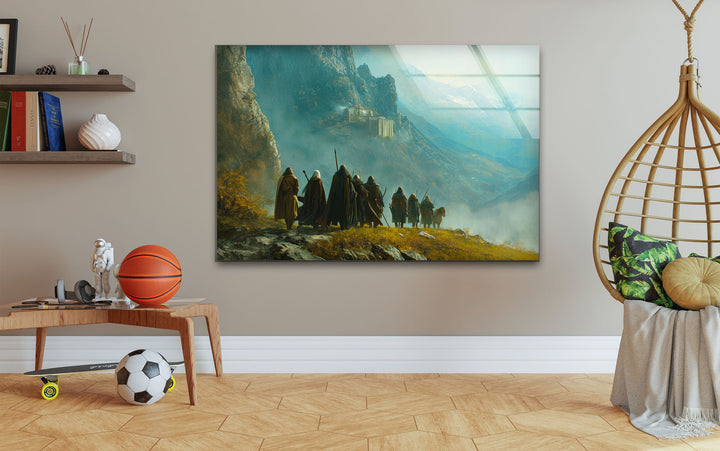 Lord of the Ring Castle Glass Wall Art custom glass pictures, glass art prints
