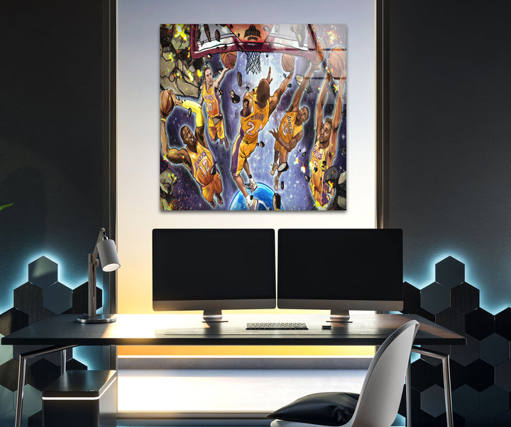 Los Angeles Lakers Tempered Glass Wall Art - MyPhotoStation