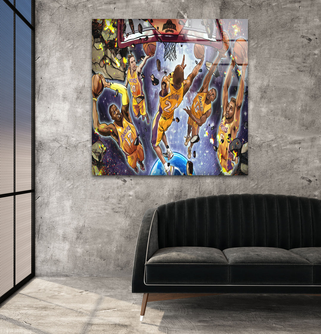 Los Angeles Lakers Tempered Glass Wall Art - MyPhotoStation