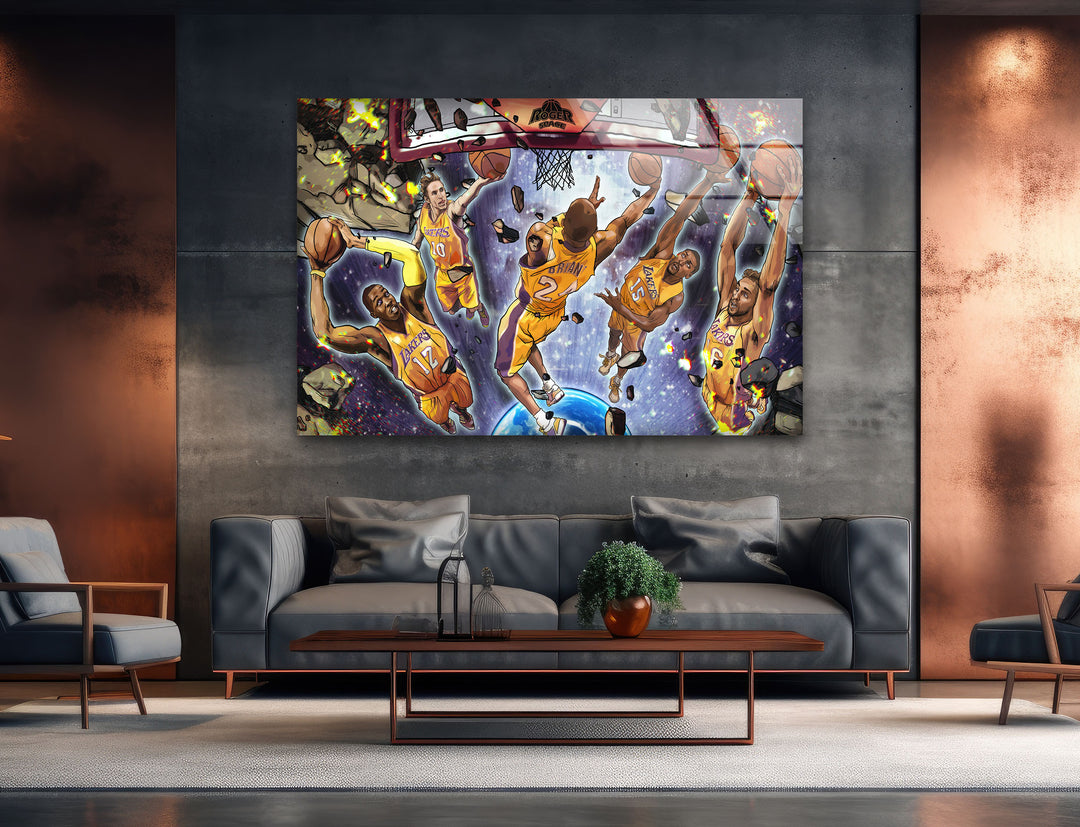 Los Angeles Lakers Tempered Glass Wall Art - MyPhotoStation