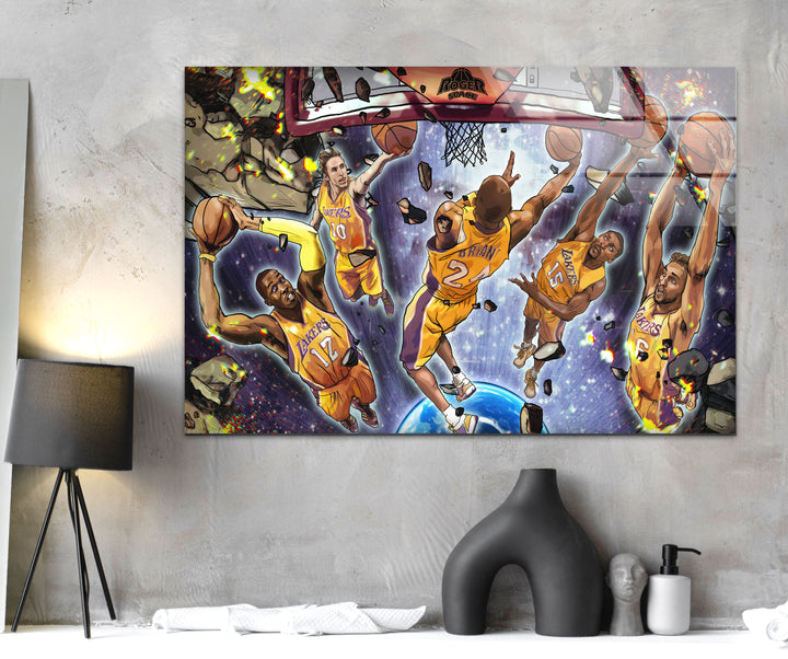 Los Angeles Lakers Tempered Glass Wall Art - MyPhotoStation