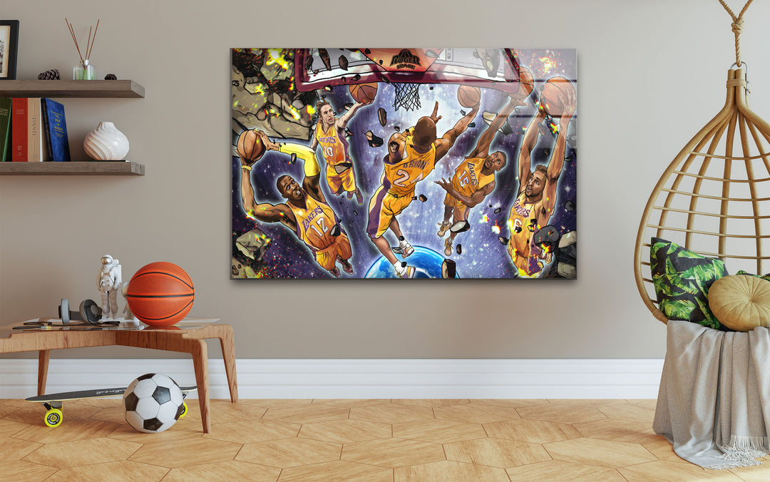 Los Angeles Lakers Tempered Glass Wall Art - MyPhotoStation