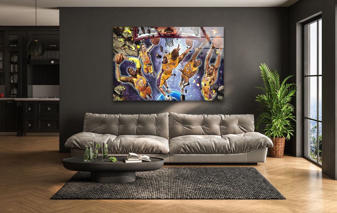 Los Angeles Lakers Tempered Glass Wall Art - MyPhotoStation