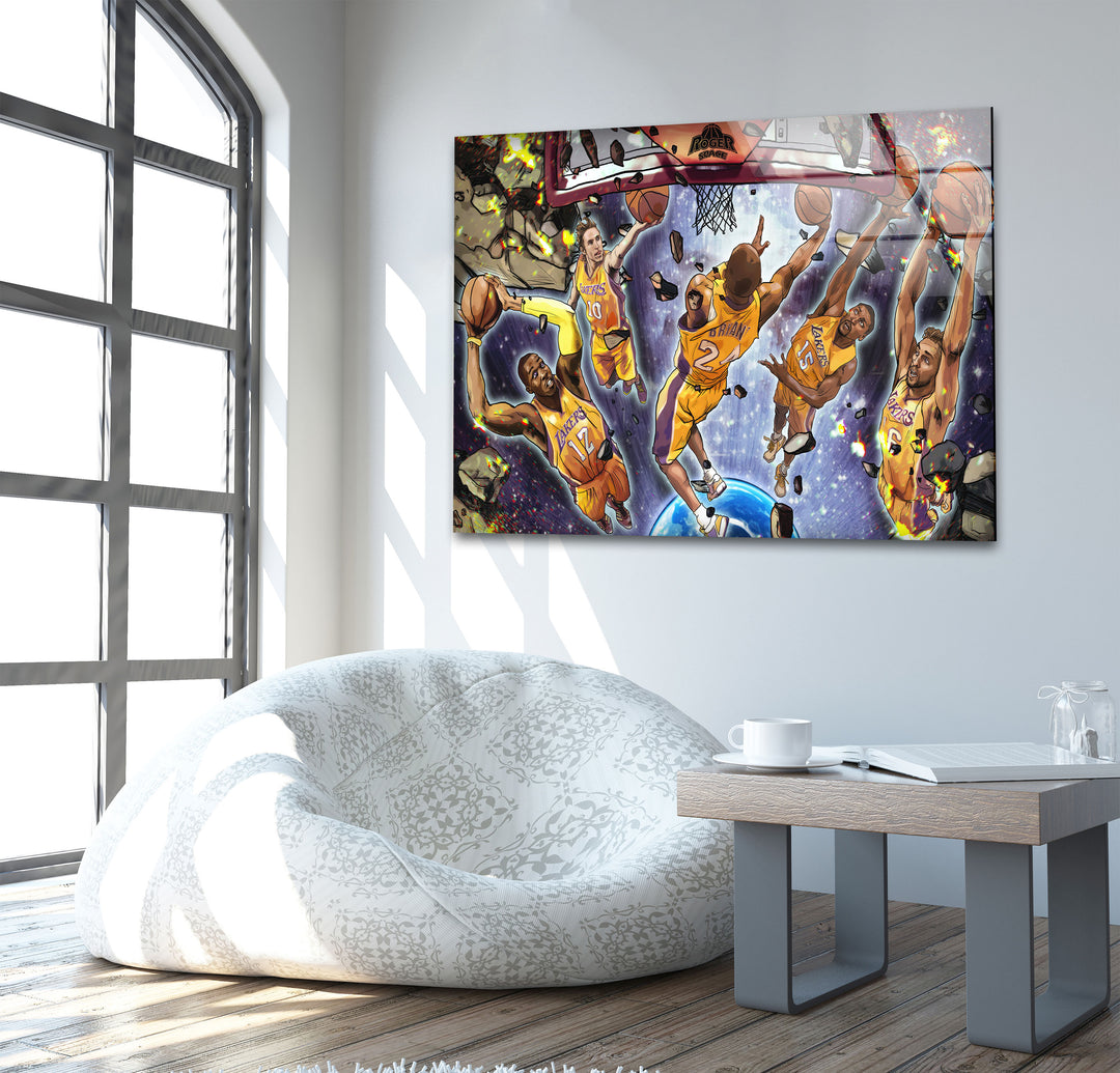 Los Angeles Lakers Tempered Glass Wall Art - MyPhotoStation