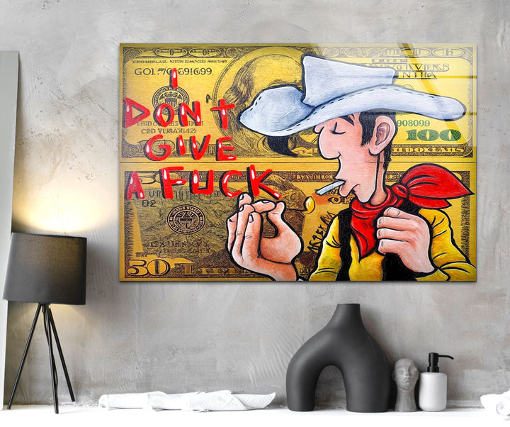 Red Kit & Lucky Dollars Glass Wall Art glass pictures for Wall, glass prints wall art
