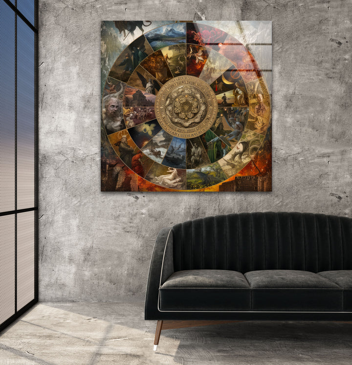 Lunar New Year Tempered Glass Wall Art 