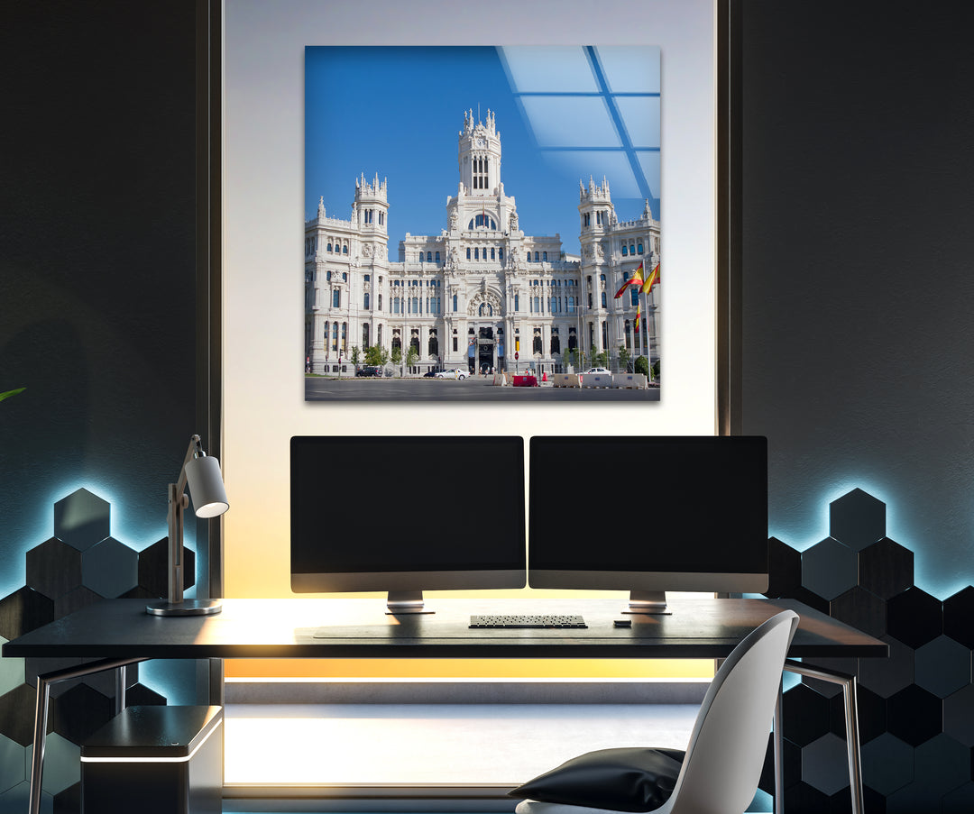 Palacio de Cibeles Glass Wall Art - Madrid’s Architectural Masterpiece