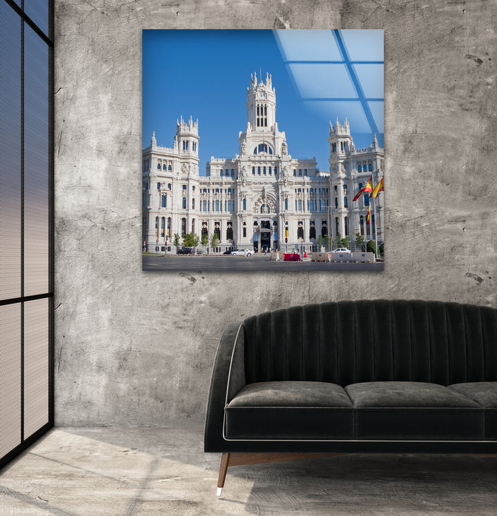 Palacio de Cibeles Glass Wall Art - Madrid’s Architectural Masterpiece