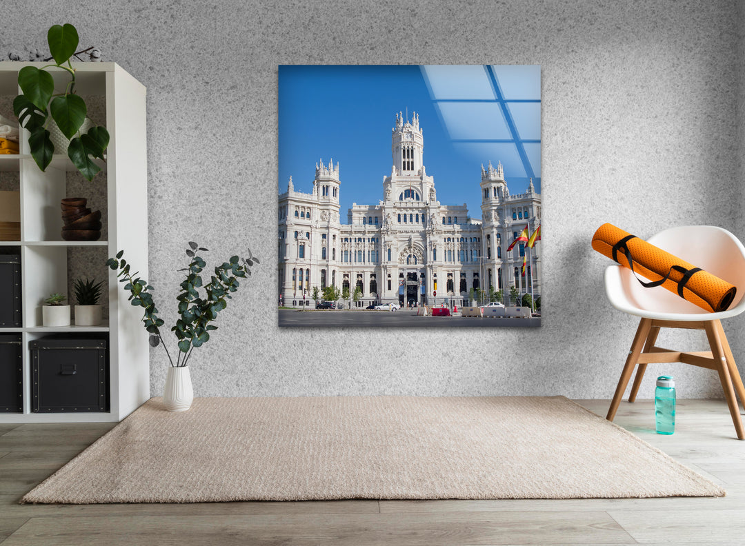 Palacio de Cibeles Glass Wall Art - Madrid’s Architectural Masterpiece