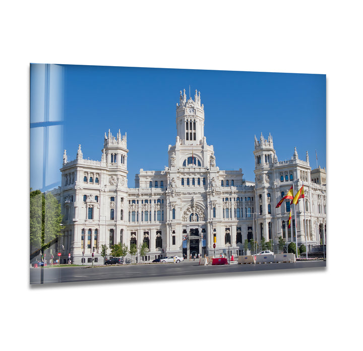 Palacio de Cibeles Glass Wall Art - Madrid’s Architectural Masterpiece