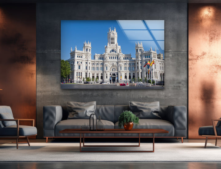 Palacio de Cibeles Glass Wall Art - Madrid’s Architectural Masterpiece