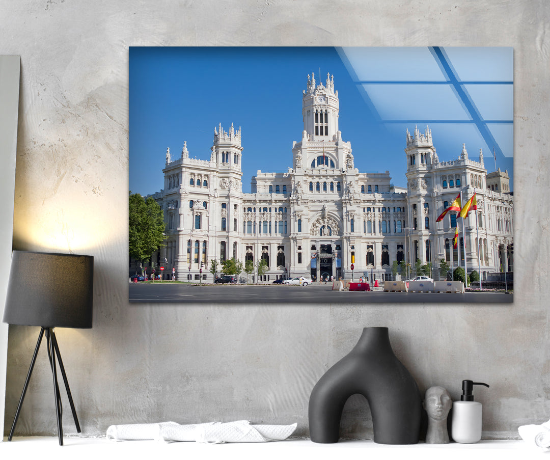 Palacio de Cibeles Glass Wall Art - Madrid’s Architectural Masterpiece