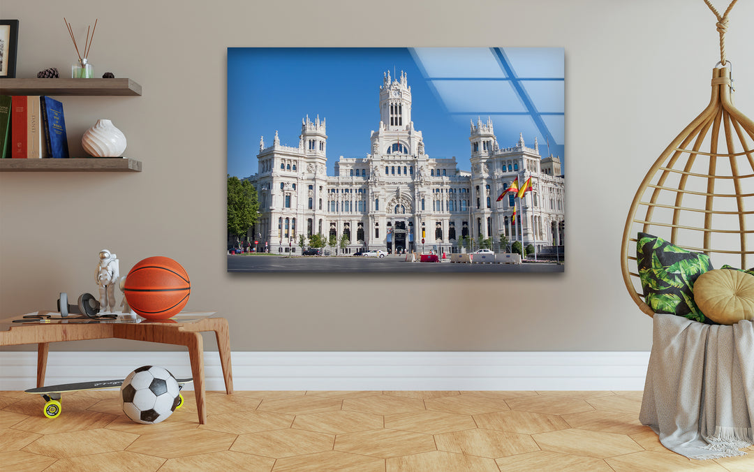 Palacio de Cibeles Glass Wall Art - Madrid’s Architectural Masterpiece