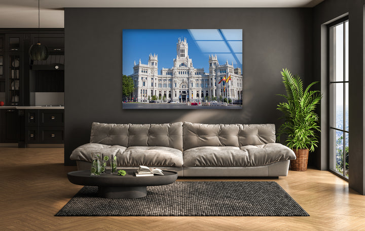 Palacio de Cibeles Glass Wall Art - Madrid’s Architectural Masterpiece