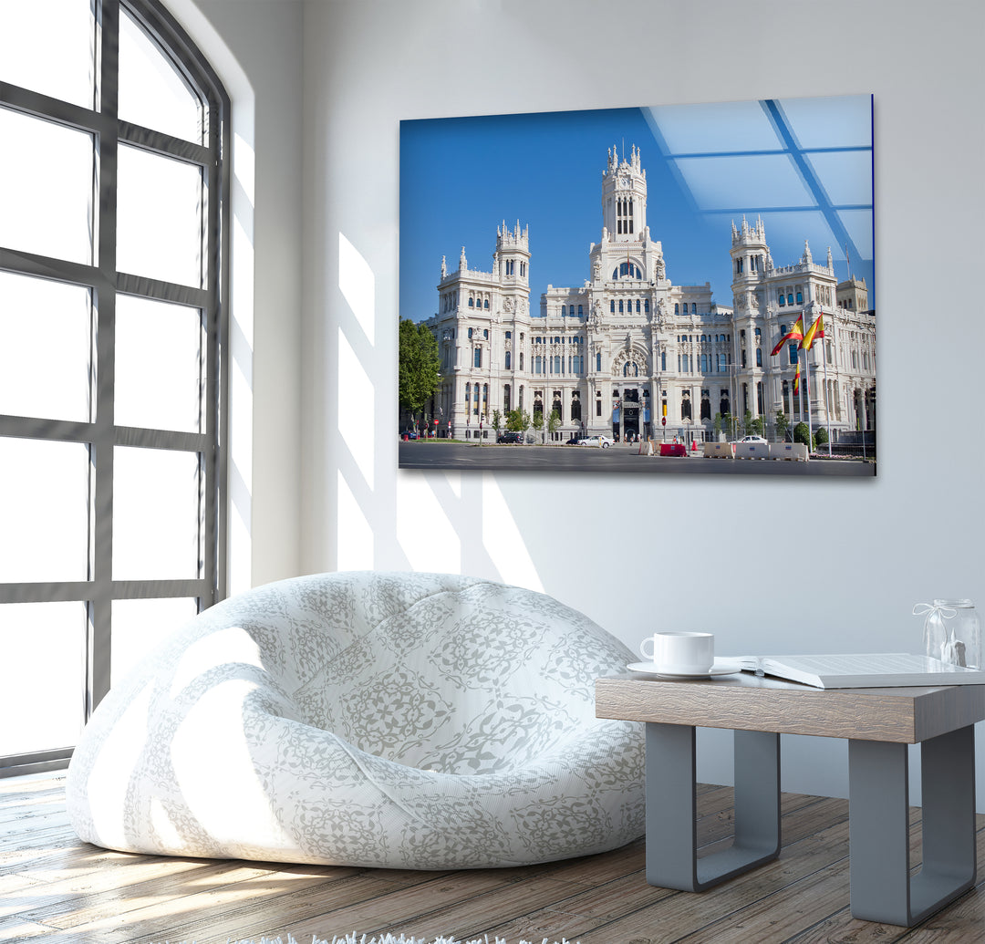 Palacio de Cibeles Glass Wall Art - Madrid’s Architectural Masterpiece