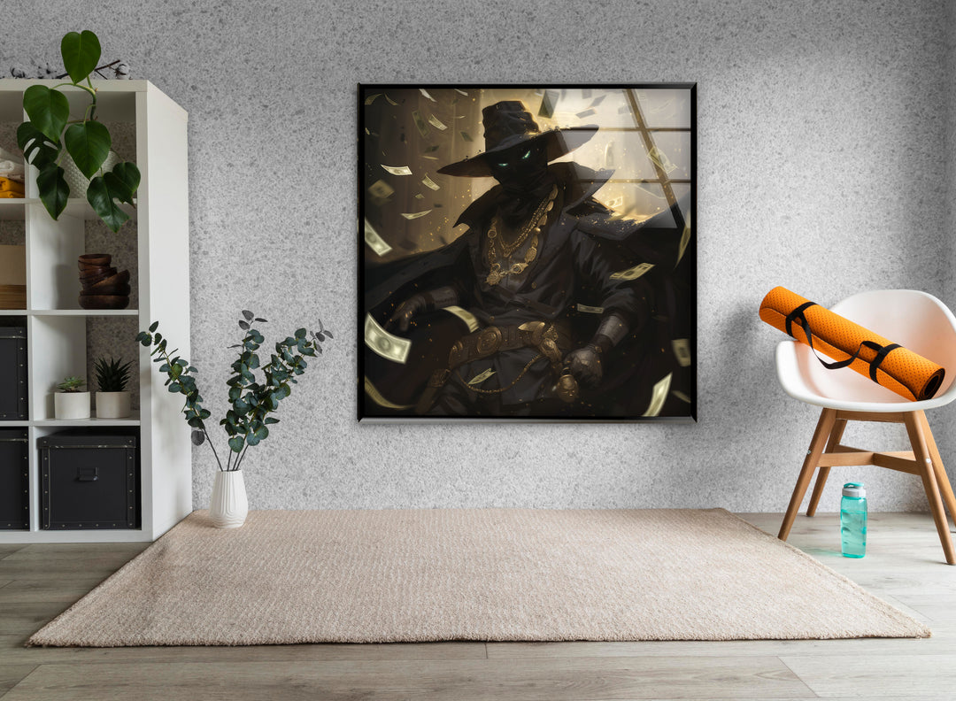 Mafia Cat Tempered Glass Wall Art - MyPhotoStation