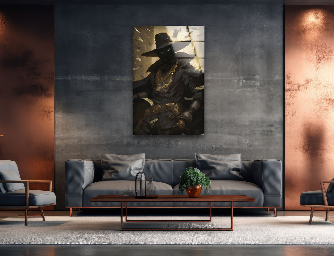 Mafia Cat Tempered Glass Wall Art - MyPhotoStation