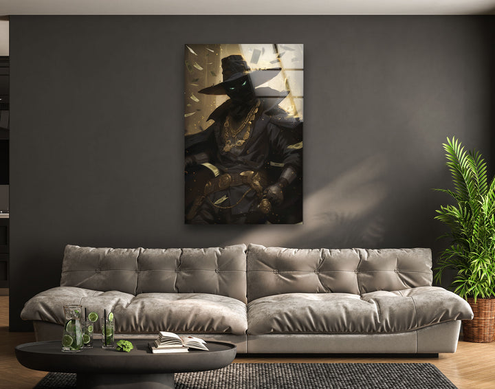 Mafia Cat Tempered Glass Wall Art - MyPhotoStation