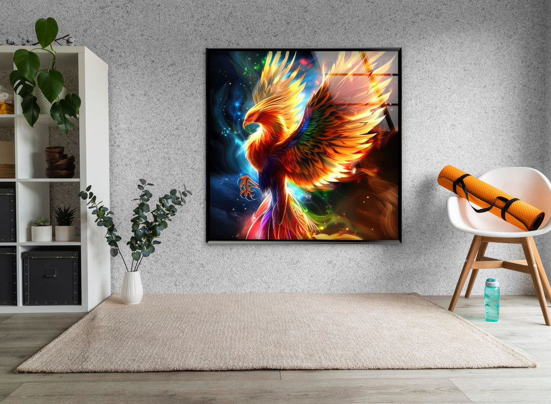 Majestic Phoenix Glass Wall Art large glass photo prints, glass wall photos