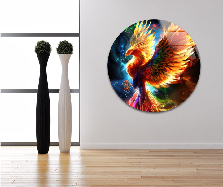 Majestic Phoenix Glass Wall Art custom glass pictures, glass art prints