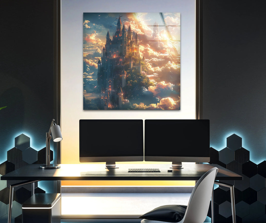 Makoto Shinkai Style Illustration Tempered Glass Wall Art - MyPhotoStation