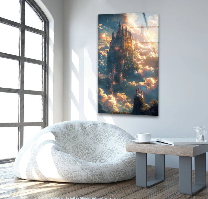 Makoto Shinkai Style Illustration Tempered Glass Wall Art - MyPhotoStation