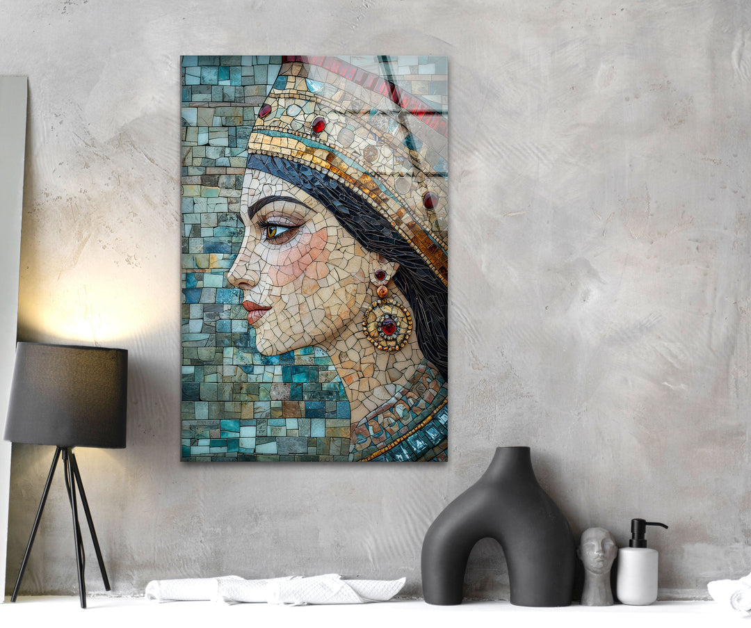 Mandana Mother of King Glass Cyrus Wall Art glass image printing, glass prints from photos
