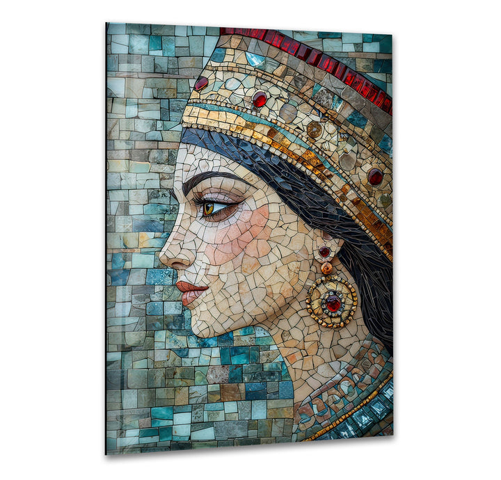 Mandana Mother of King Glass Cyrus Wall Art print picture on glass, Tempered Glass Wall Art
