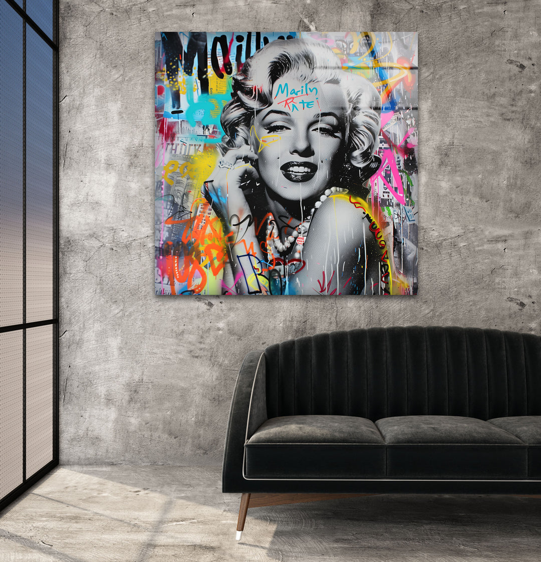 Marilyn Monroe Glass Art Painting Collections