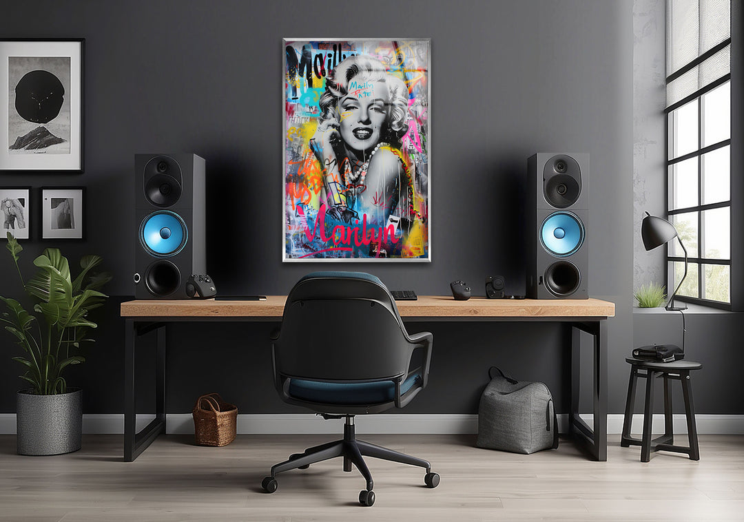 Marilyn Monroe Glass Wall Artwork | Custom Wall Decor