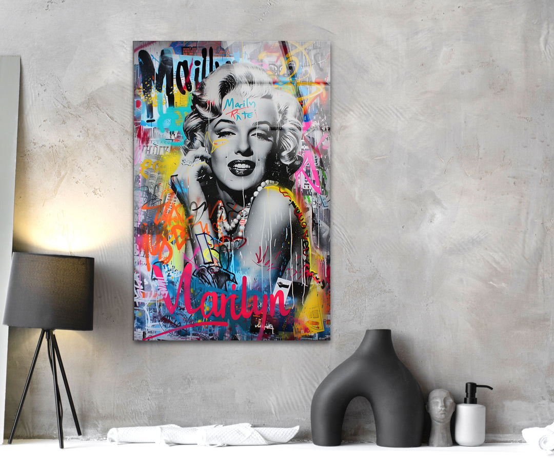 Marilyn Monroe Glass Wall Pictures | Artistic Wall Decor