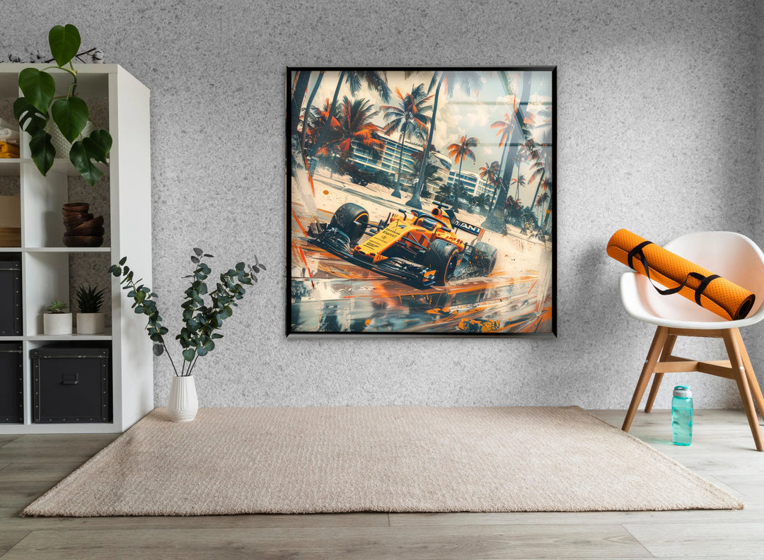 Mclaren Formula 1 Car Tempered Glass Wall Art - MyPhotoStation