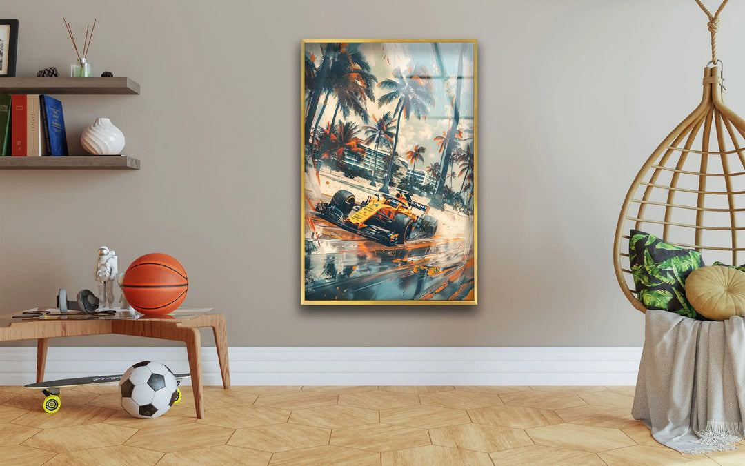 Mclaren Formula 1 Car Tempered Glass Wall Art - MyPhotoStation